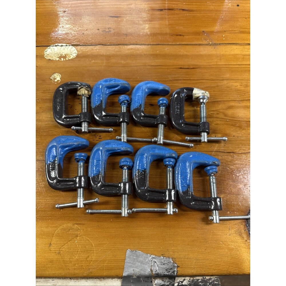 Wilton/Pony Style Mini C-Clamps – Lot of 8 – Woodworking/Hobby/Jeweler Clamps